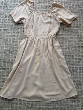 Tea&Rose off white midi dress, butterfly sleeves, size small Boho